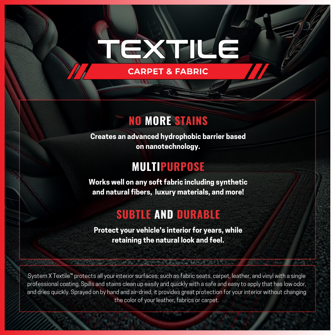 System X TEXTILE product flyer